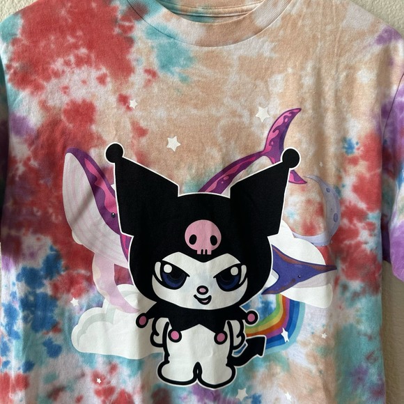 Dim Mak Sanrio Kuromi Tee Kaleidescope Tie Dye Shirt Short sleeves Small - Picture 4 of 6